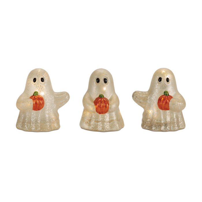 LED Ghost w/Pumpkin