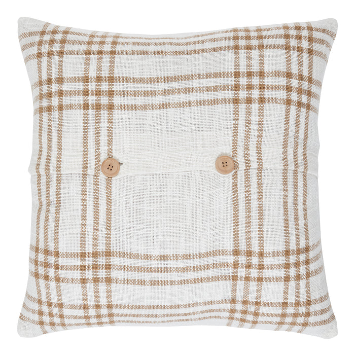 Wheat Plaid Give Thanks Pillow