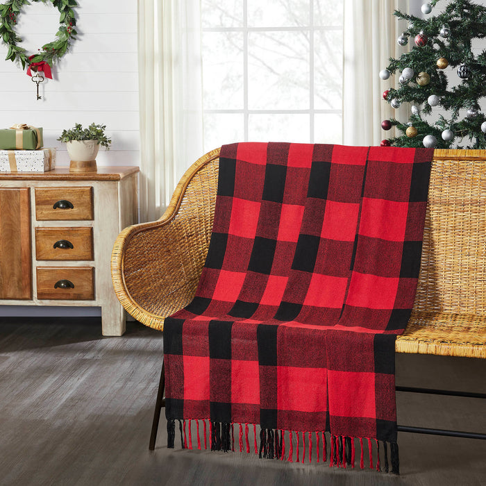 Harper Red Black Buffalo Check Throw 50 x 60