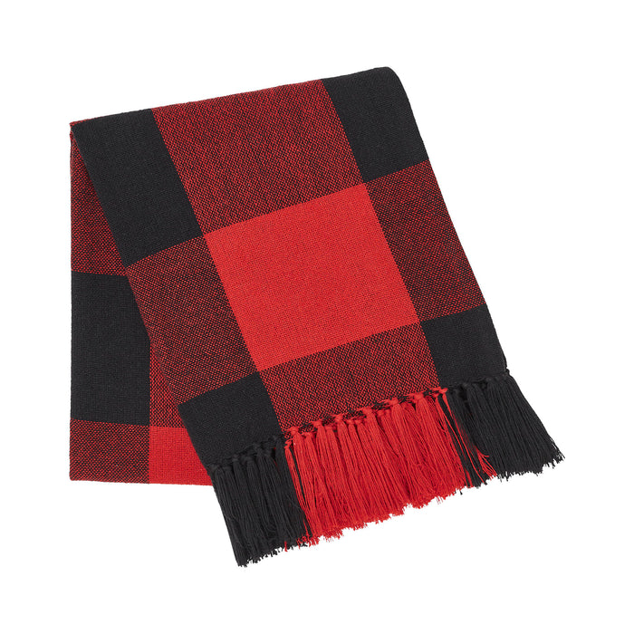 Harper Red Black Buffalo Check Throw 50 x 60