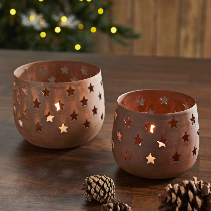 Votive Rusty Star Candle Holder