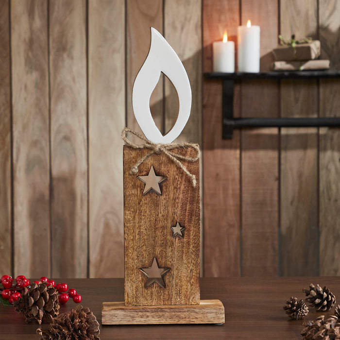 White Flame Wood figurine