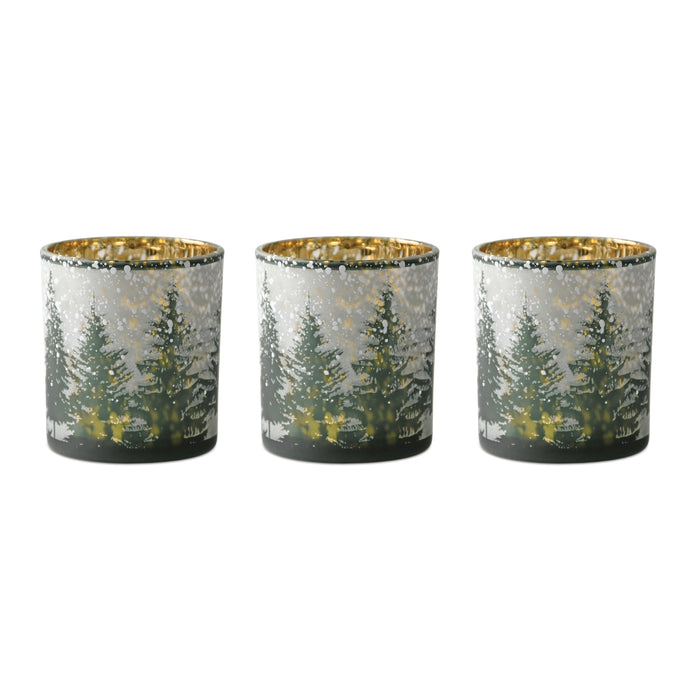 Votive Holder - Green Tree