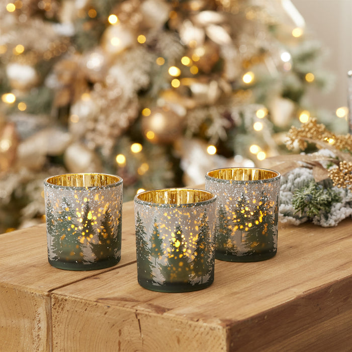 Votive Holder - Green Tree