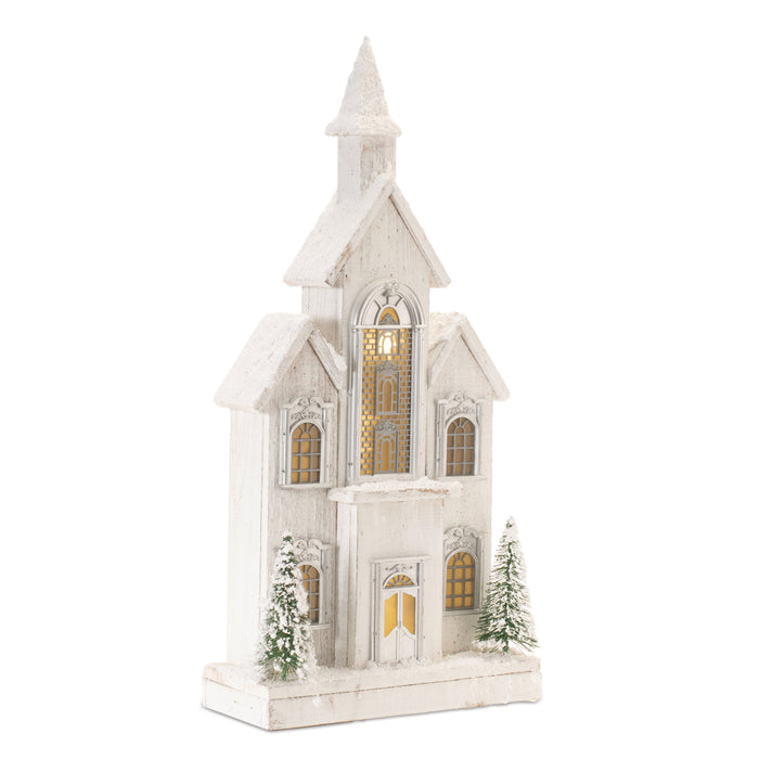 LED Church with Trees