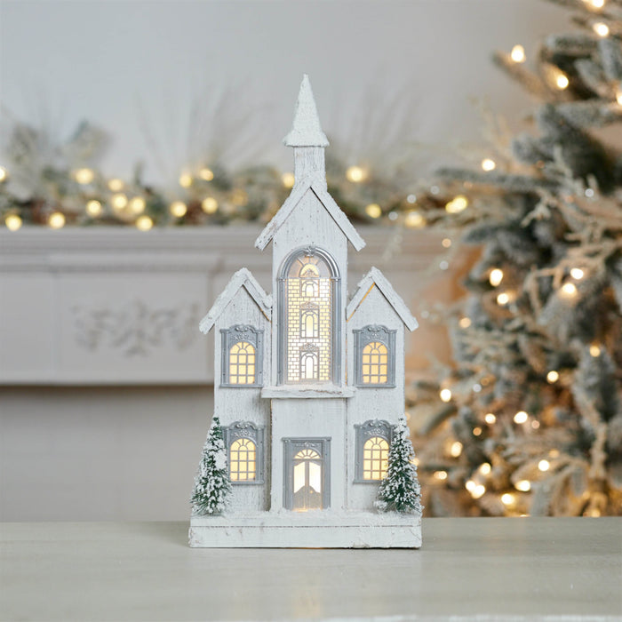 LED Church with Trees