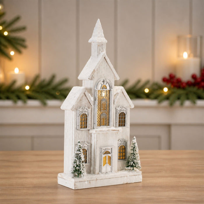 LED Church with Trees
