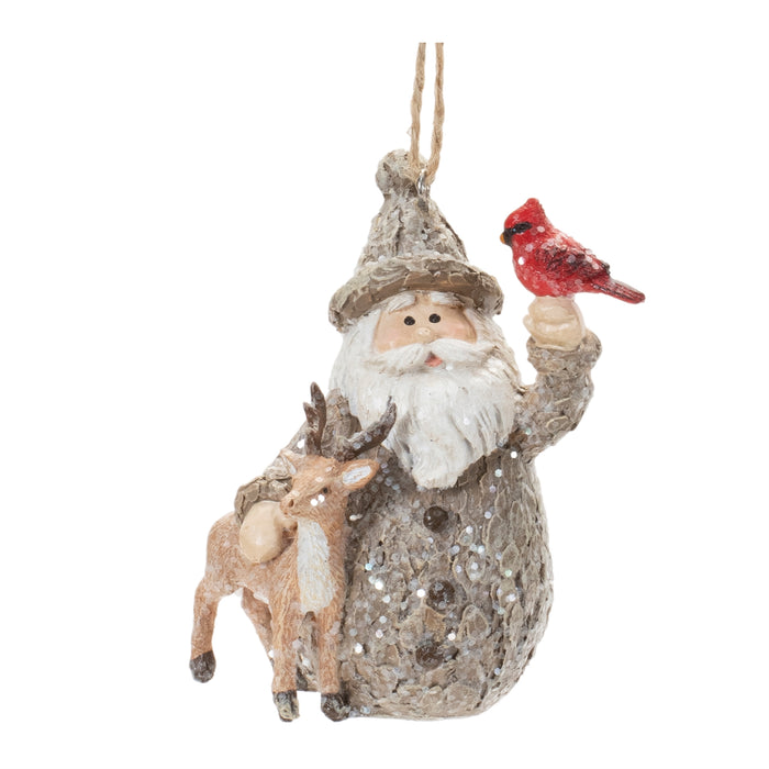 Santa w/Cardinal Ornament