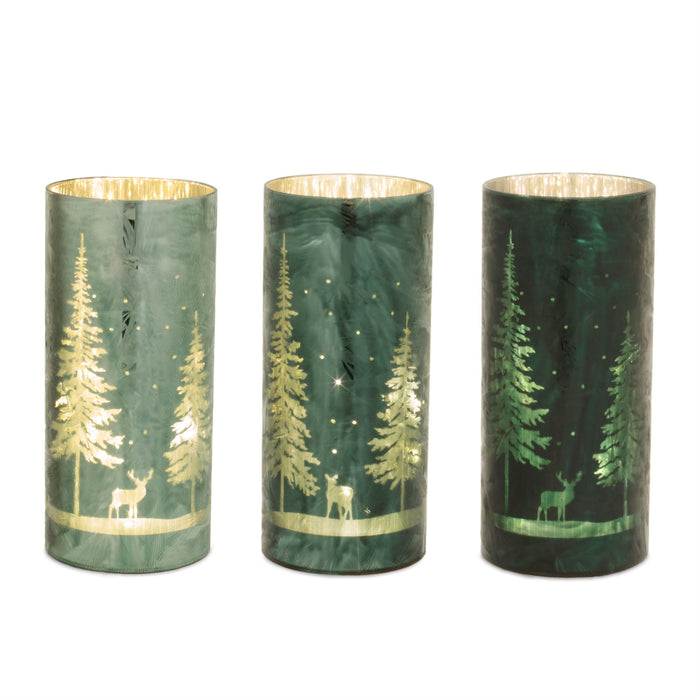 LED Luminary - Green/Trees