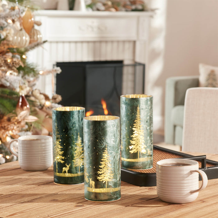 LED Luminary - Green/Trees