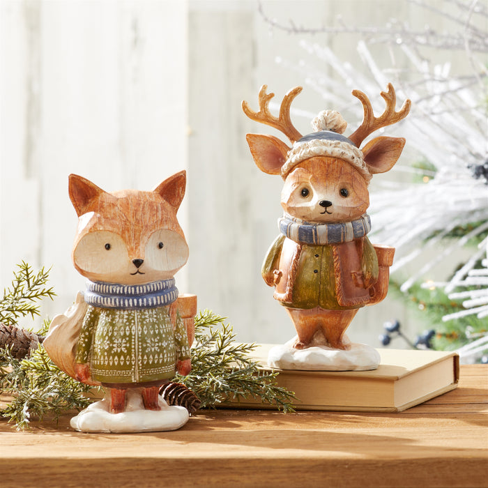 Winter Deer/Fox