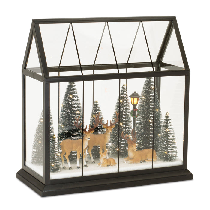 LED Deer/Trees in Greenhouse