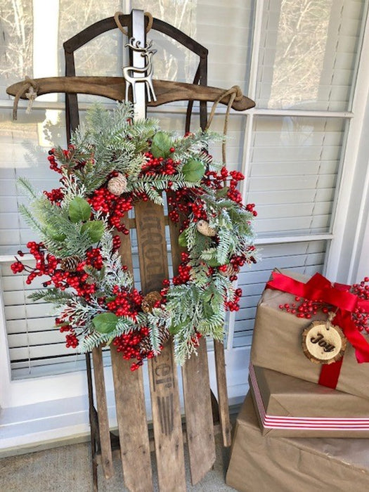 Frosted Fern & Berry Wreath