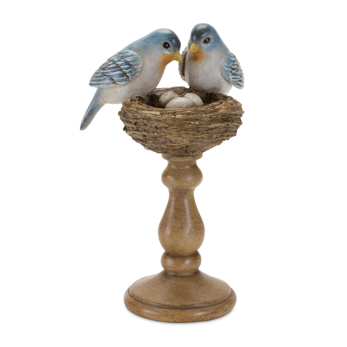 Bird w/Nest on Pedestal