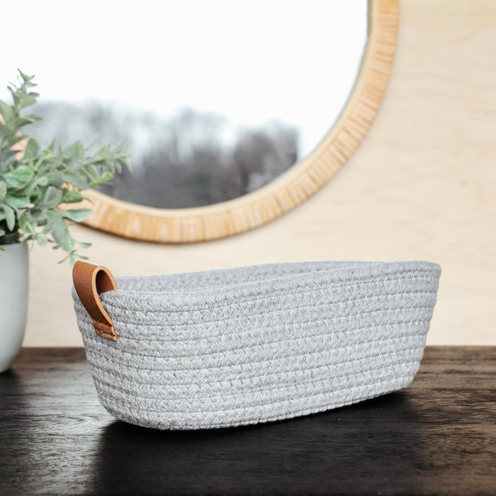 Grey Fabric Basket