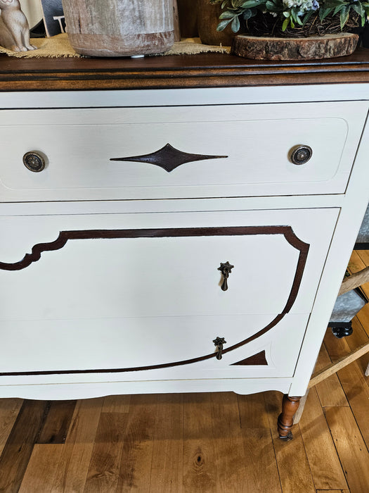 Antique White Dresser - 4 drawer
