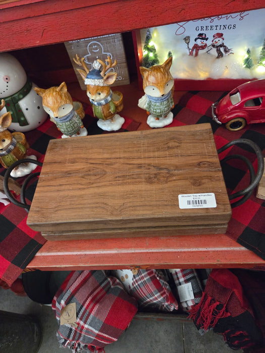 Wooden Tray w/Handles