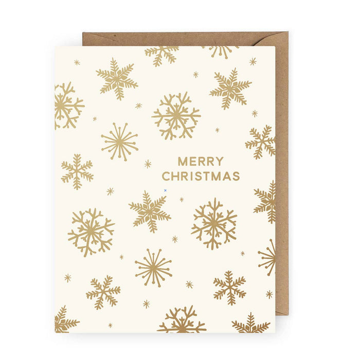 Snowflake Merry Christmas Foil Card