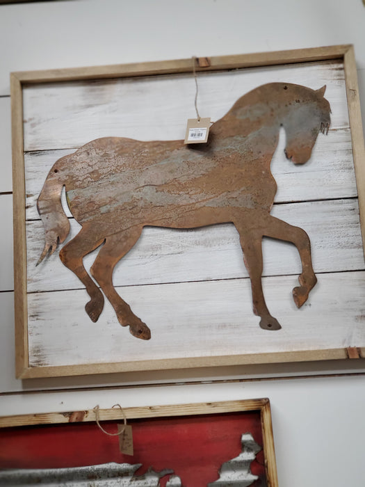 Rusty Running Horse - Framed