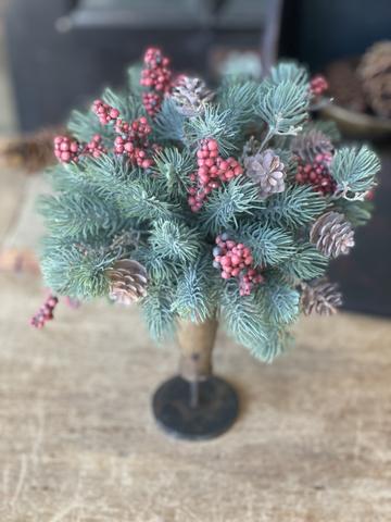 All Spruced Up Half Sphere - 9" Red