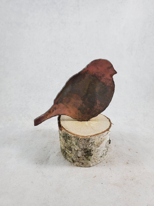 Rusty Metal Bird - Chickadee