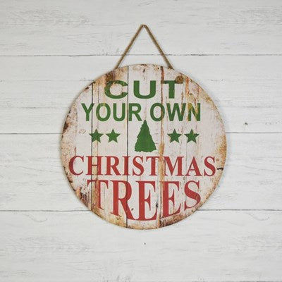 Cut Tree Sign with Rope