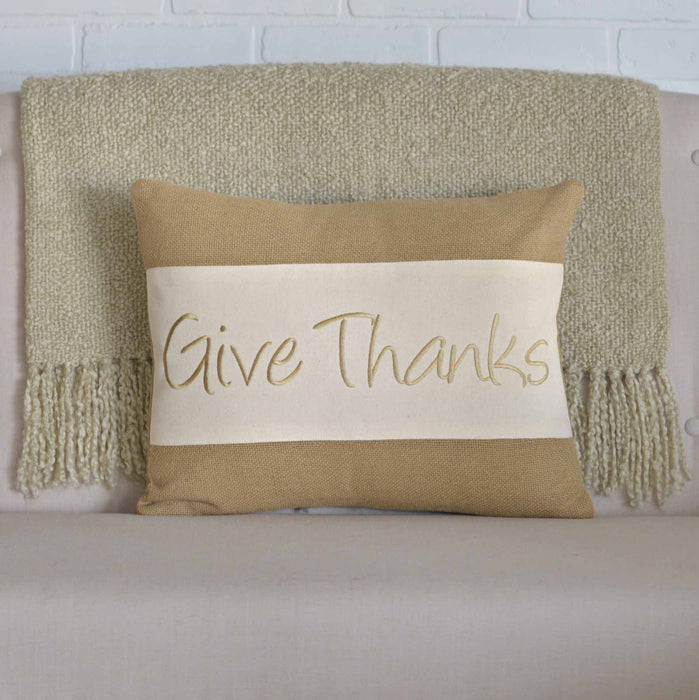 Give Thanks Pillow - 14 x 18