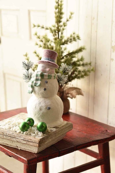 Jolly Pine Snowman 13.5"