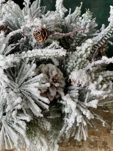 Winter Gleam Pine Half Sphere