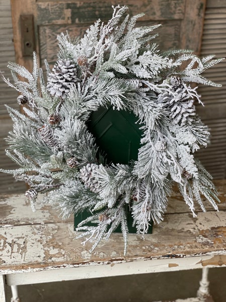 Winter Gleam Pine Wreath - 24"