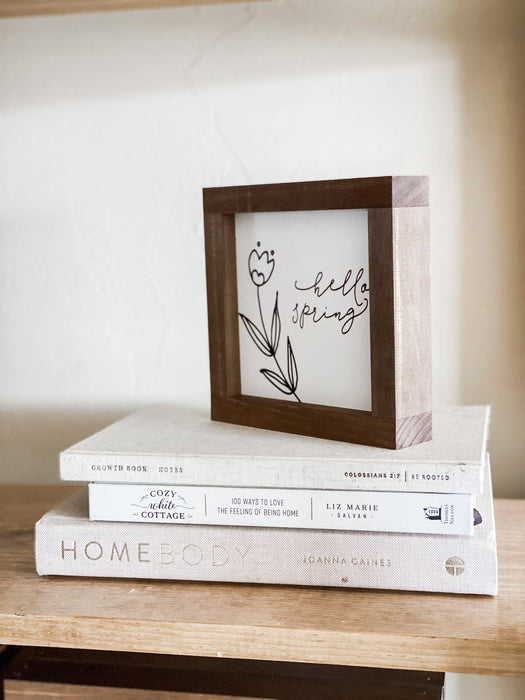 Hello, Spring | Spring Wood Sign